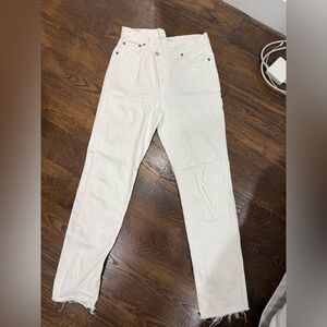 Agolde Womens White Skinny Jeans